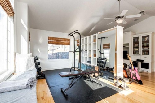 8631 Wentworth Drive Sw, Calgary, AB - Indoor Photo Showing Gym Room