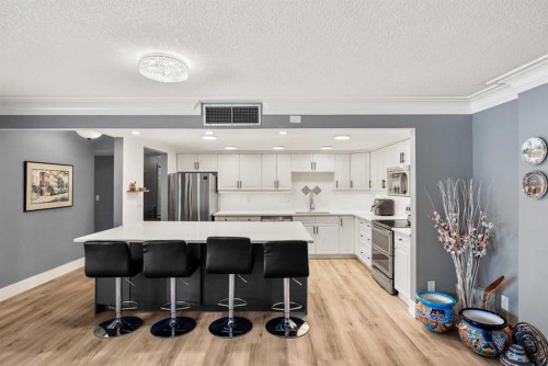 207-2425 90 Avenue Sw, Calgary, AB - Indoor Photo Showing Kitchen With Upgraded Kitchen
