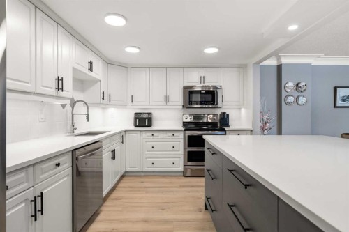 207-2425 90 Avenue Sw, Calgary, AB - Indoor Photo Showing Kitchen With Upgraded Kitchen