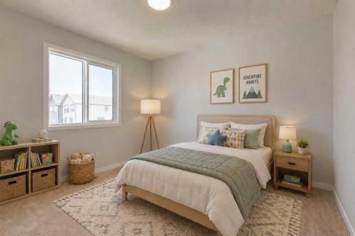 32 Ellen Lane, Crossfield, AB - Indoor Photo Showing Bedroom