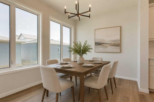 32 Ellen Lane, Crossfield, AB - Indoor Photo Showing Dining Room