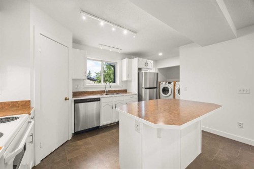 223 Coventry Road Ne, Calgary, AB - Indoor Photo Showing Kitchen With Double Sink