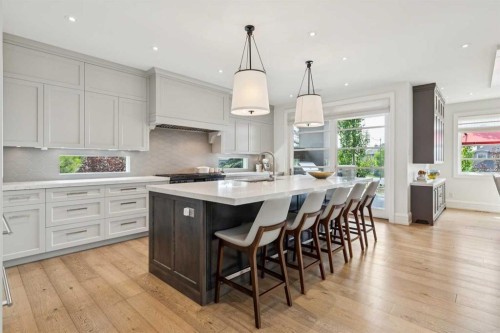 67 Aspen Ridge Square Sw, Calgary, AB - Indoor Photo Showing Kitchen With Upgraded Kitchen