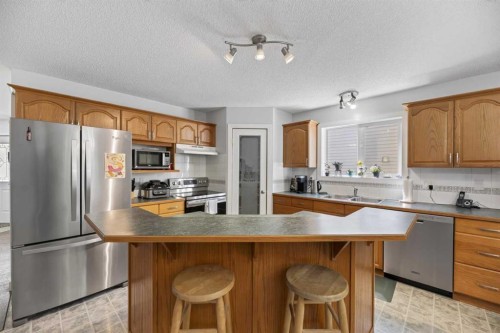 1514 Mary Place, Didsbury, AB - Indoor Photo Showing Kitchen With Double Sink