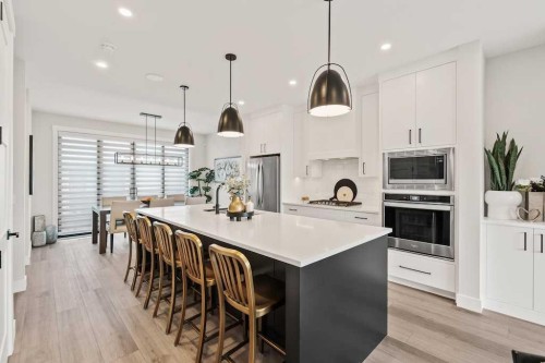 138 Discovery Drive Sw, Calgary, AB - Indoor Photo Showing Kitchen With Upgraded Kitchen