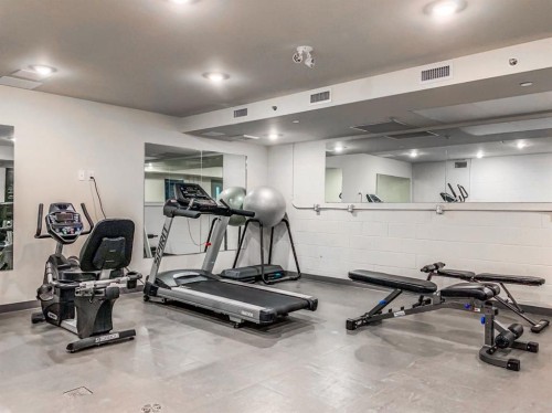 102-707 Spring Creek Drive, Canmore, AB - Indoor Photo Showing Gym Room
