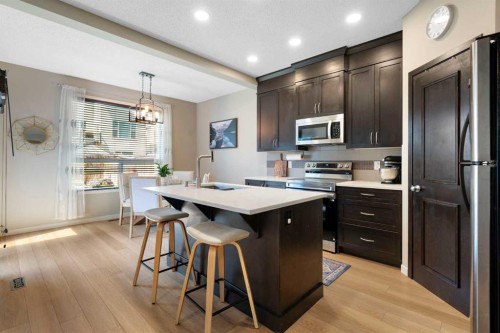 1258 New Brighton Drive Se, Calgary, AB - Indoor Photo Showing Kitchen With Stainless Steel Kitchen With Upgraded Kitchen