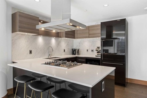 701-738 1 Avenue Sw, Calgary, AB - Indoor Photo Showing Kitchen With Upgraded Kitchen