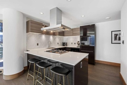 701-738 1 Avenue Sw, Calgary, AB - Indoor Photo Showing Kitchen With Upgraded Kitchen