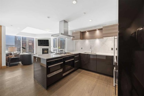 701-738 1 Avenue Sw, Calgary, AB - Indoor Photo Showing Kitchen With Upgraded Kitchen