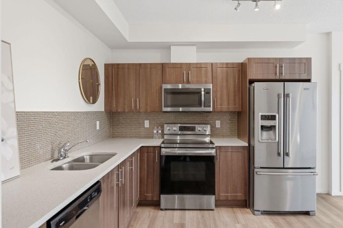 3209-99 Copperstone Park Se, Calgary, AB - Indoor Photo Showing Kitchen With Double Sink