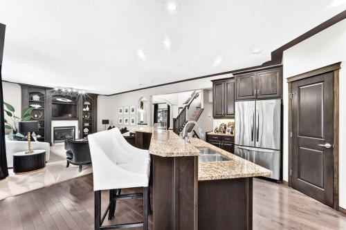 188 Hawkmere Way, Chestermere, AB - Indoor Photo Showing Kitchen With Stainless Steel Kitchen With Double Sink With Upgraded Kitchen