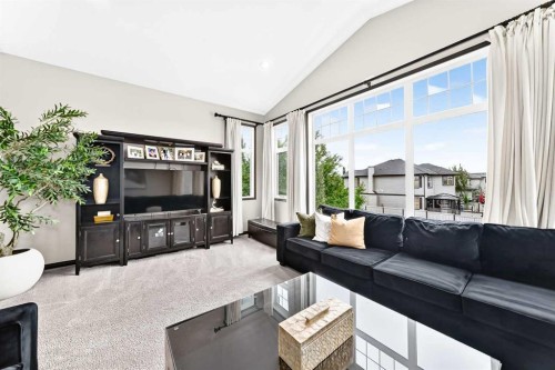 188 Hawkmere Way, Chestermere, AB - Indoor Photo Showing Living Room