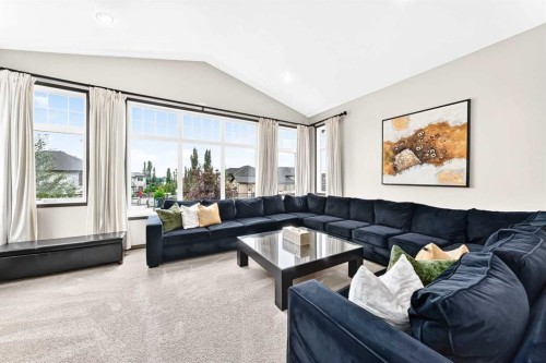 188 Hawkmere Way, Chestermere, AB - Indoor Photo Showing Living Room