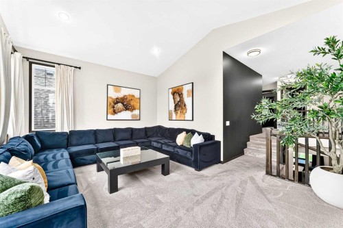 188 Hawkmere Way, Chestermere, AB - Indoor Photo Showing Living Room