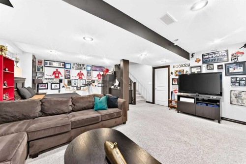 188 Hawkmere Way, Chestermere, AB - Indoor Photo Showing Living Room