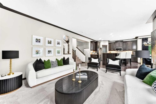 188 Hawkmere Way, Chestermere, AB - Indoor Photo Showing Living Room