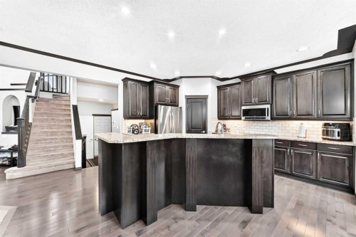 188 Hawkmere Way, Chestermere, AB - Indoor Photo Showing Kitchen With Upgraded Kitchen