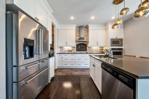 148 Rainbow Falls Glen, Chestermere, AB - Indoor Photo Showing Kitchen With Upgraded Kitchen
