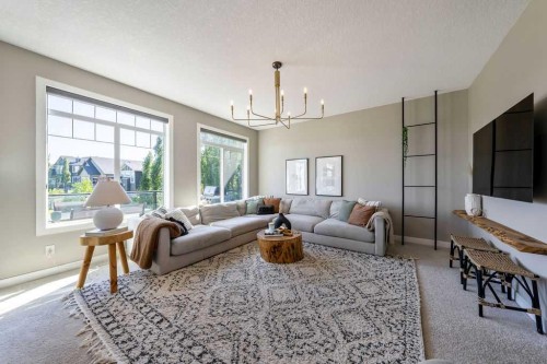 148 Rainbow Falls Glen, Chestermere, AB - Indoor Photo Showing Living Room