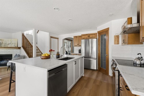 36 Cranfield Manor Se, Calgary, AB - Indoor Photo Showing Kitchen With Stainless Steel Kitchen With Double Sink With Upgraded Kitchen