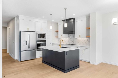 63 Annette Rise Nw, Calgary, AB - Indoor Photo Showing Kitchen With Stainless Steel Kitchen With Upgraded Kitchen
