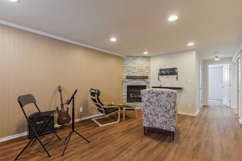 5919 Thornton Road Nw, Calgary, AB - Indoor With Fireplace
