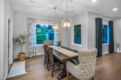 255 Gleneagles View, Cochrane, AB - Indoor Photo Showing Dining Room