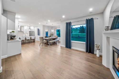 255 Gleneagles View, Cochrane, AB - Indoor With Fireplace