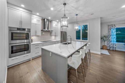 255 Gleneagles View, Cochrane, AB - Indoor Photo Showing Kitchen With Upgraded Kitchen