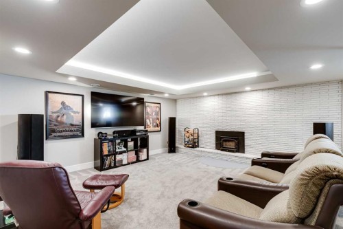 10907 Willowfern Drive Se, Calgary, AB - Indoor With Fireplace