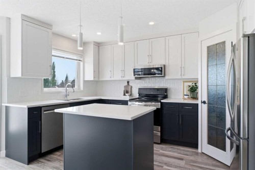 271 Sienna Park View Sw, Calgary, AB - Indoor Photo Showing Kitchen With Stainless Steel Kitchen With Upgraded Kitchen
