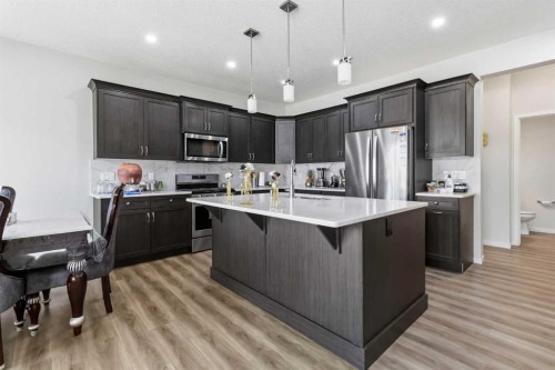 62 Wolf Hollow Way Se, Calgary, AB - Indoor Photo Showing Kitchen With Stainless Steel Kitchen With Upgraded Kitchen