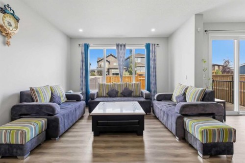 62 Wolf Hollow Way Se, Calgary, AB - Indoor Photo Showing Living Room