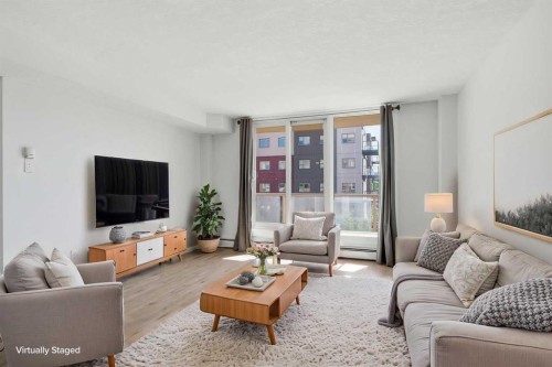404-429 14 Street Nw, Calgary, AB - Indoor Photo Showing Living Room