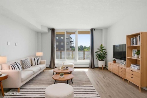 404-429 14 Street Nw, Calgary, AB - Indoor Photo Showing Living Room