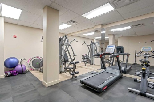 404-429 14 Street Nw, Calgary, AB - Indoor Photo Showing Gym Room