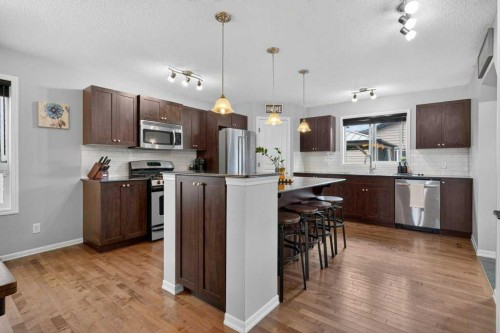 269 Silverado Way Sw, Calgary, AB - Indoor Photo Showing Kitchen With Upgraded Kitchen