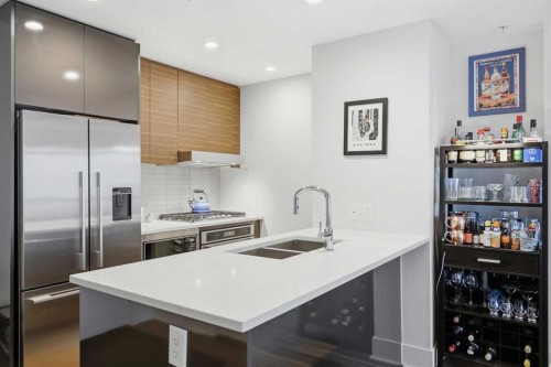 419-46 9 Street Ne, Calgary, AB - Indoor Photo Showing Kitchen With Double Sink With Upgraded Kitchen