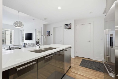 419-46 9 Street Ne, Calgary, AB - Indoor Photo Showing Kitchen With Double Sink With Upgraded Kitchen