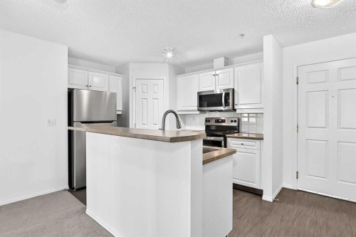 209-260 Shawville Way Se, Calgary, AB - Indoor Photo Showing Kitchen With Stainless Steel Kitchen