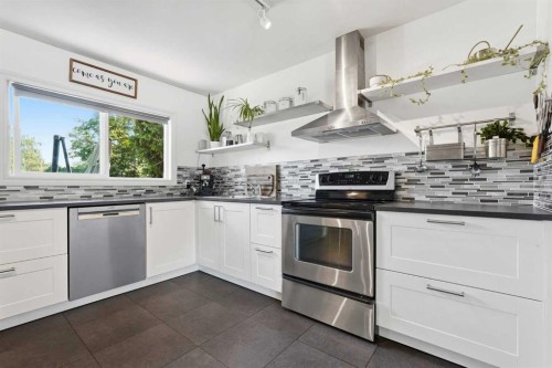 96 Waterloo Drive Sw, Calgary, AB - Indoor Photo Showing Kitchen With Upgraded Kitchen