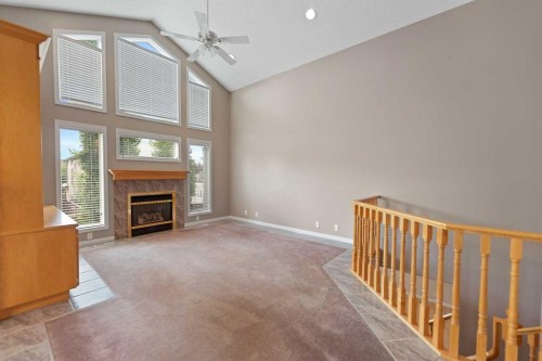109 Cranwell Place Se, Calgary, AB - Indoor With Fireplace
