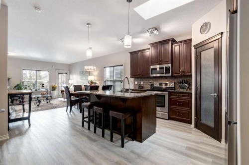 202 Silverado Bank Circle Sw, Calgary, AB - Indoor Photo Showing Kitchen With Upgraded Kitchen