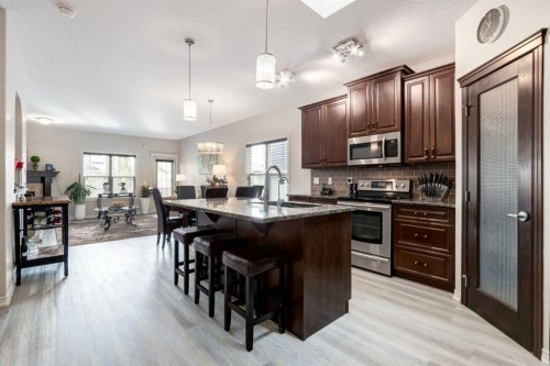 202 Silverado Bank Circle Sw, Calgary, AB - Indoor Photo Showing Kitchen With Upgraded Kitchen