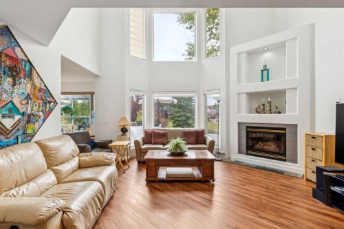23 Sierra Nevada Close Sw, Calgary, AB - Indoor Photo Showing Living Room With Fireplace