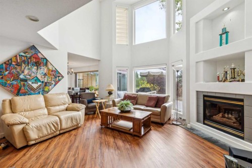 23 Sierra Nevada Close Sw, Calgary, AB - Indoor Photo Showing Living Room With Fireplace