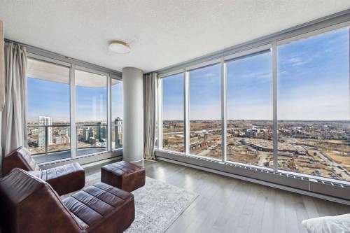 3001-433 11 Avenue Se, Calgary, AB - Indoor Photo Showing Living Room