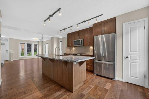 721 Auburn Bay Square Se, Calgary, AB - Indoor Photo Showing Kitchen With Stainless Steel Kitchen With Upgraded Kitchen