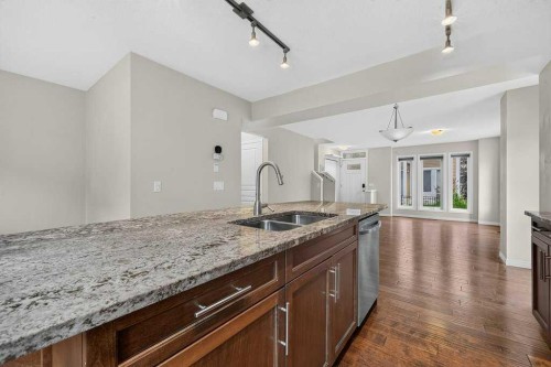 721 Auburn Bay Square Se, Calgary, AB - Indoor Photo Showing Kitchen With Double Sink